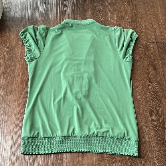 Worthinkgton stretch green women blouse size M - Picture 3 of 3